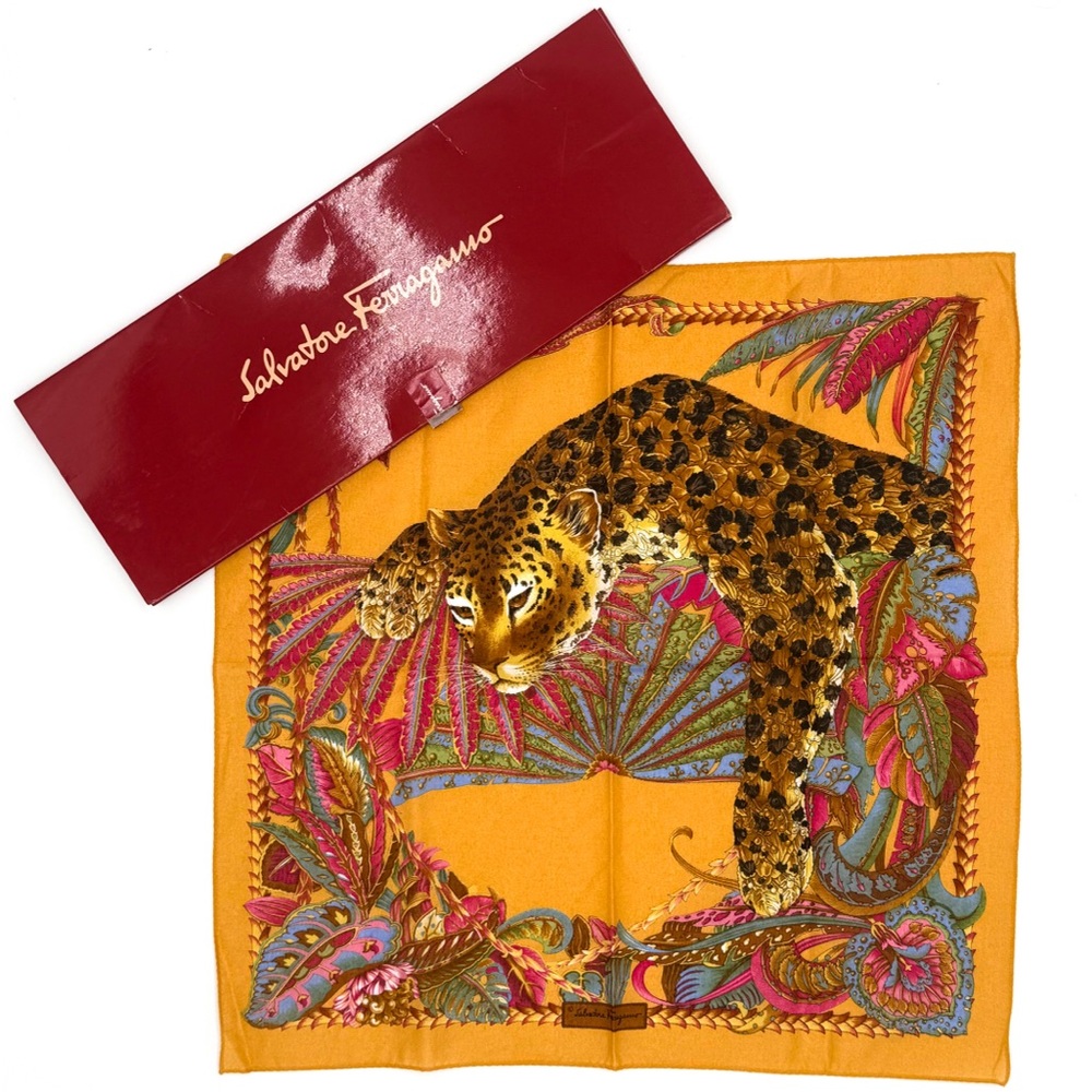 Salvatore Ferragamo Vibrant Multicolor Cotton Scarf